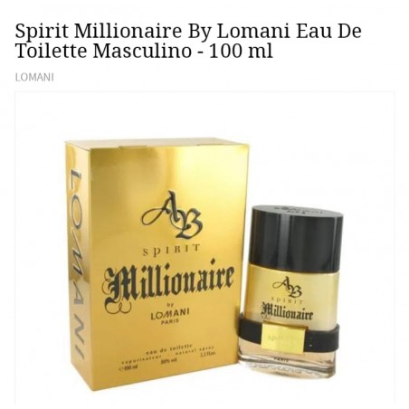 SPIRIT MILLIONAIRE BY LOMANI EAU DE TOILETTE MASCULINO-100ML