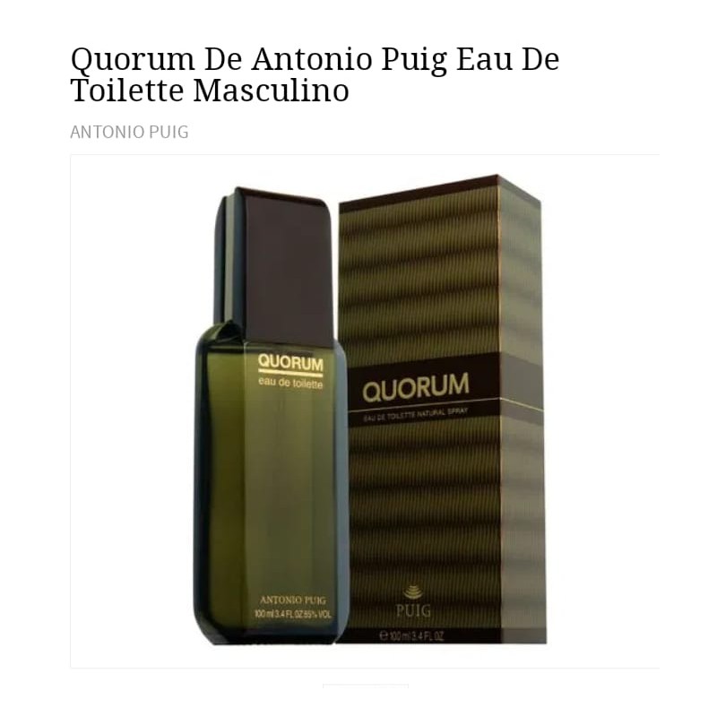 QUORUM DE ANTONIO PUIG EAU DE TOILETTE 100ML-MASCULINO