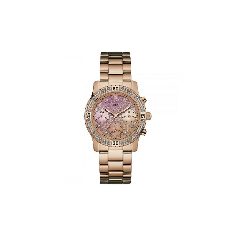 Guess  FEMININO AÇO ROSE CAIXA 38MM MAQUINA ANALOGICA QUARTZ COR DIAL PINK MOVEMENT JAPAN AÇO ROSE