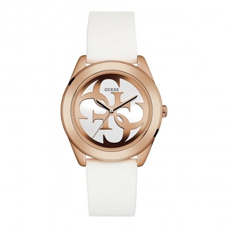 Guess  WHITE DIAL SILICONE PULSEIRA BRANCA FEMININO CAIXA 40MM MAQUINARIO QUARTZ