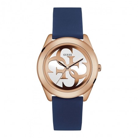 Guess  SILICONE PULSEIRA AZUL  FEMININO CAIXA 40MM MAQUINARIO QUARTZ