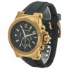 MK  MASCULINO DOURADO CAIXA 48MM MAQUINARIO QUARTZ PULSEIRA SILICONE PRETA