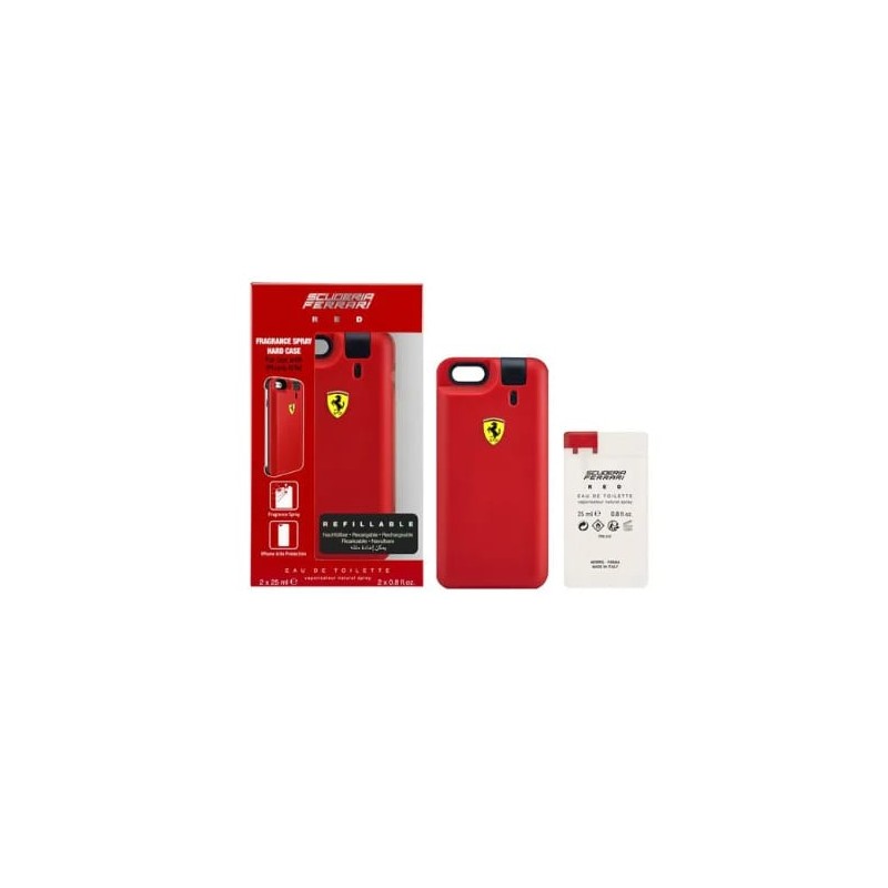 FERRARI KIT SCUDERIA RED-CAPA PARA IPHONE COM EAU DE TOILETTE 25ML+ REFIL EAU DE TOILETTE 25ML MASCULINO