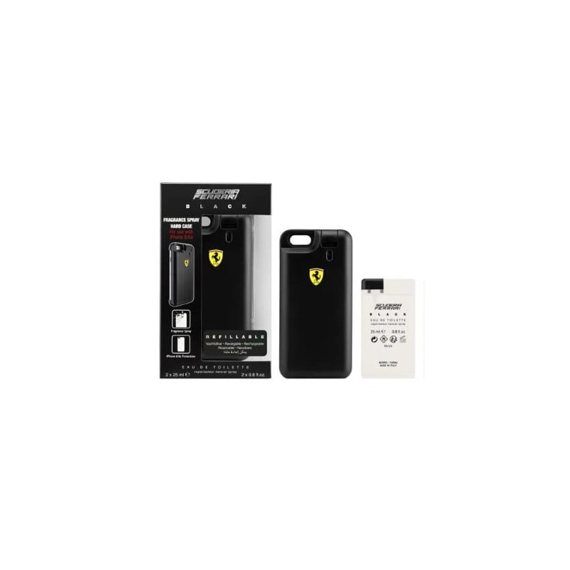 FERRARI SCUDERIA BLACK KIT 25ML EAU DE TOILETTE + 1 CAPA PARA IPHONE + 1 REFIL 25ML EAU DE TOILETTE MASCULINO