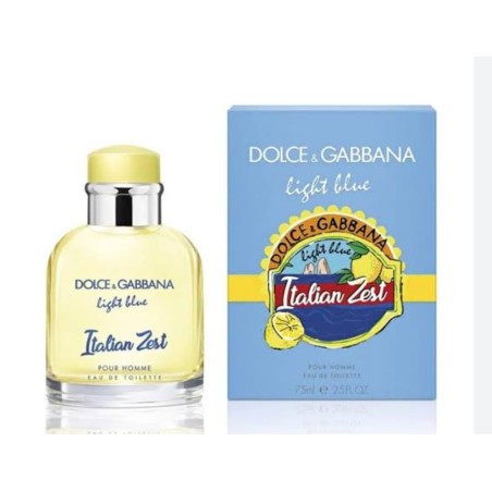 DOLCE GABBANA LIGHT BLUE ITALIAN ZEST 75ML EAU DE TOILETTE POUR HOMME- EDIÇAO LIMITADA