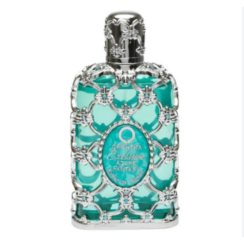 ORIENTICA-EXCLUSIVE AZURE FANTASY EXTRAIT DE PARFUM 80ML-TESTER CX BRANCA-COMPARTILHAVEL-ARABE