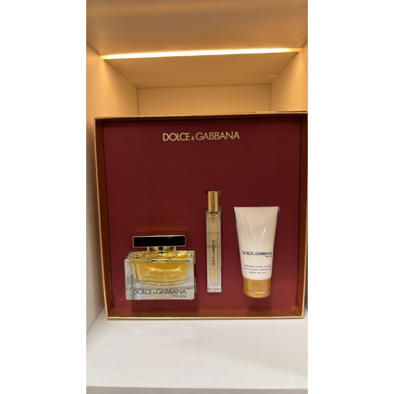 DOLCE & GABBANA THE ONE HER 75ML EAU DE PARFUM + LOÇAO CORPORAL 50ML + TRAVEL SIZE 10ML